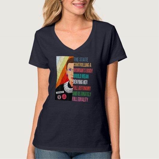 Ruth Bader Ginsburg My Body My Choice Pro Choice P T-shirt (Voorkant)
