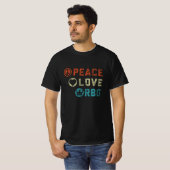 Ruth Bader Ginsburg Peace Love RBG Sign Feminist T-shirt (Voorkant volledig)