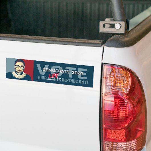 Ruth Bader Ginsburg Pop-art stemming Bumpersticker (Op Truck)