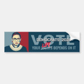 Ruth Bader Ginsburg Pop-art stemming Bumpersticker (Voorkant)