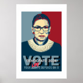 Ruth Bader Ginsburg Pro-Choice Stemming 2024 Poste Poster (Voorkant)