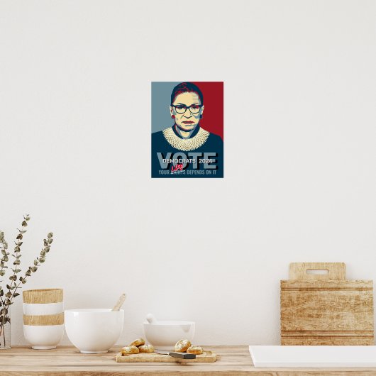 Ruth Bader Ginsburg Pro-Choice Stemming 2024 Poste Poster (Keuken)