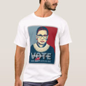 Ruth Bader Ginsburg Pro-Choice Stemming 2024 Rally T-shirt (Voorkant)