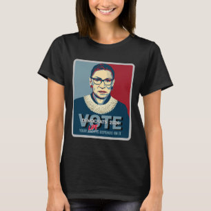 Ruth Bader Ginsburg Pro-Choice Stemming 2024 Vrouw T-shirt