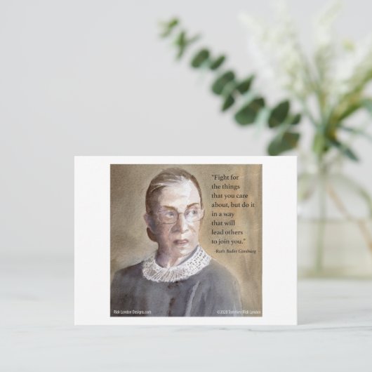 Ruth Bader Ginsburg & Quote Briefkaart (Staand voorkant)