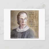 Ruth Bader Ginsburg & Quote Briefkaart (Voorkant)