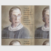 Ruth Bader Ginsburg & Quote Cadeaupapier (Vlak)