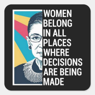 Ruth Bader Ginsburg Quote, SCOTUS, beruchte RBG Vierkante Sticker
