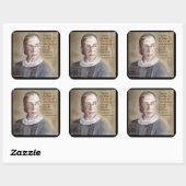 Ruth Bader Ginsburg & Quote Vierkante Sticker (Vel)