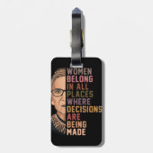 Ruth Bader Ginsburg RBG Bagagelabel (Achterkant verticaal)