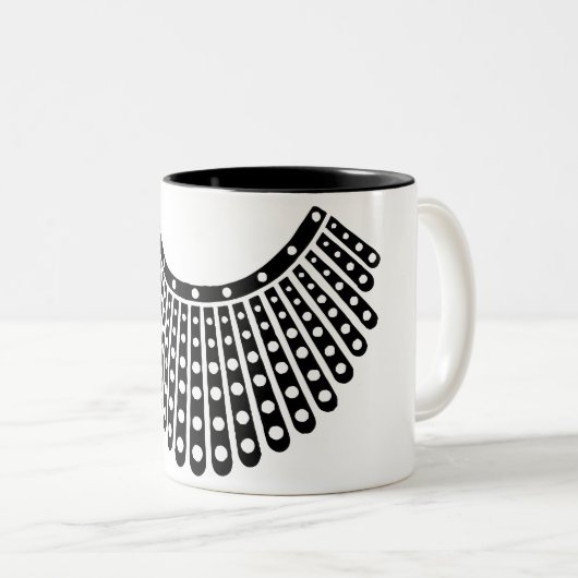 Ruth Bader Ginsburg, RBG Collar Tweekleurige Koffiemok (Voorkant rechts)