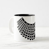 Ruth Bader Ginsburg, RBG Collar Tweekleurige Koffiemok (Voorkant links)