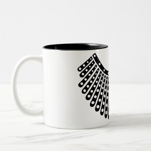 Ruth Bader Ginsburg, RBG Collar Tweekleurige Koffiemok (Links)
