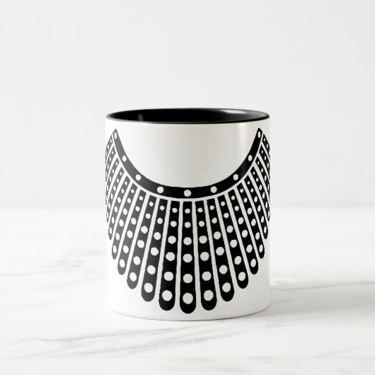 Ruth Bader Ginsburg, RBG Collar Tweekleurige Koffiemok (Center)