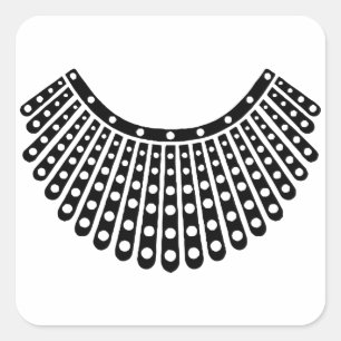 Ruth Bader Ginsburg, RBG Collar Vierkante Sticker