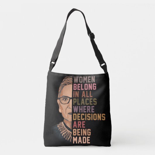 Ruth Bader Ginsburg RBG Crossbody Tas (Achterkant)