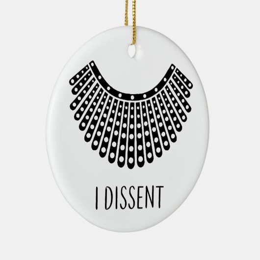 Ruth Bader Ginsburg, RBG Dissent Collar Keramisch Ornament (Rechts)