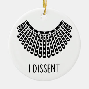 Ruth Bader Ginsburg, RBG Dissent Collar Keramisch Ornament