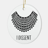 Ruth Bader Ginsburg, RBG Dissent Collar Keramisch Ornament (Links)