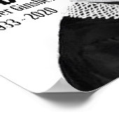 Ruth Bader Ginsburg RBG dood herdenkings eerbetoon Poster (Hoek)