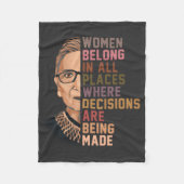 Ruth Bader Ginsburg RBG Fleece Deken (Voorkant)