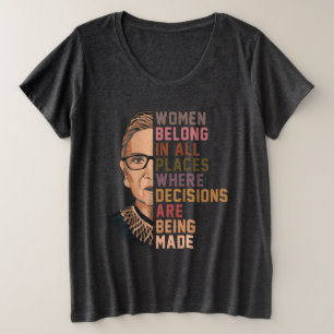 Ruth Bader Ginsburg RBG Grote Maat T-shirt