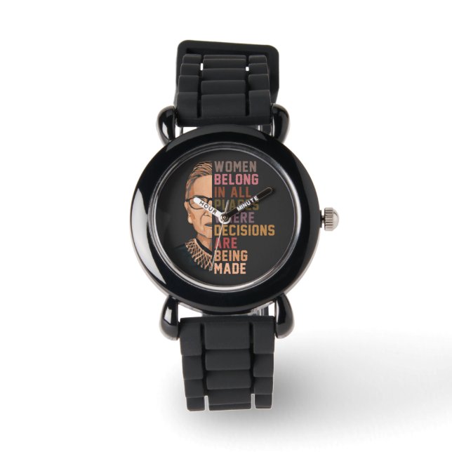 Ruth Bader Ginsburg RBG Horloge (Voorkant)