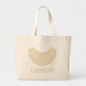 Ruth Bader Ginsburg, RBG I Dissent Collar Grote Tote Bag (Voorkant)