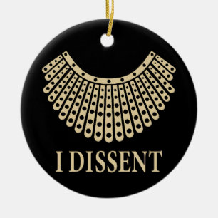 Ruth Bader Ginsburg, RBG I Dissent Collar, RBG Keramisch Ornament