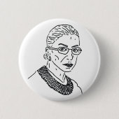 Ruth Bader Ginsburg RBG Pin Ronde Button 5,7 Cm (Voorkant)
