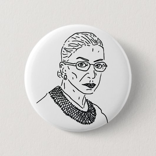 Ruth Bader Ginsburg RBG Pin Ronde Button 5,7 Cm (Voorkant)