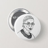 Ruth Bader Ginsburg RBG Pin Ronde Button 5,7 Cm (Voorkant /achterkant)
