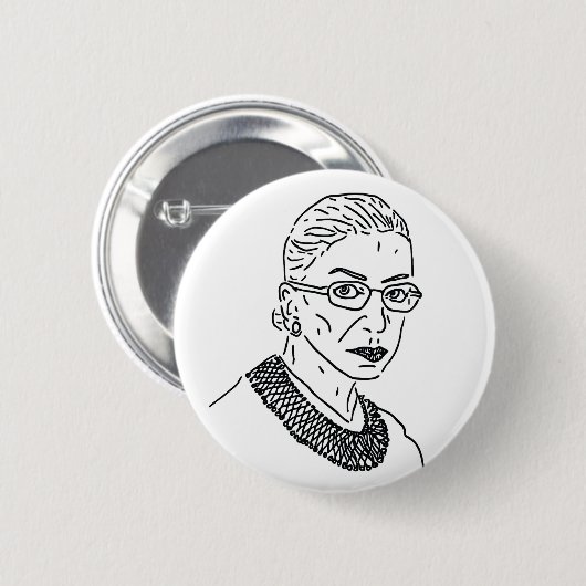 Ruth Bader Ginsburg RBG Pin Ronde Button 5,7 Cm (Voorkant /achterkant)
