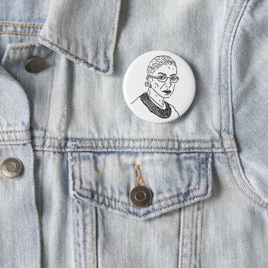 Ruth Bader Ginsburg RBG Pin Ronde Button 5,7 Cm (In situ)