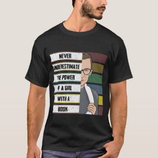 Ruth Bader Ginsburg RBG Quote Meisje Met Boek Vrou T-shirt