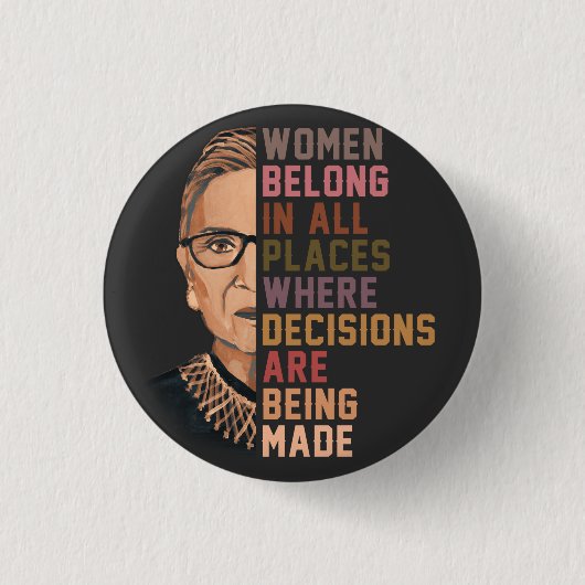 Ruth Bader Ginsburg RBG Ronde Button 3,2 Cm (Voorkant)