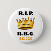 Ruth Bader Ginsburg RBG Rust in vrede Ronde Button 5,7 Cm (Voorkant)