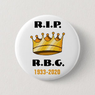 Ruth Bader Ginsburg RBG Rust in vrede Ronde Button 5,7 Cm