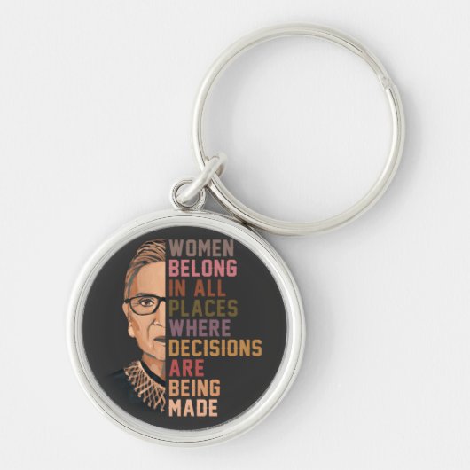 Ruth Bader Ginsburg RBG Sleutelhanger (Voorkant)