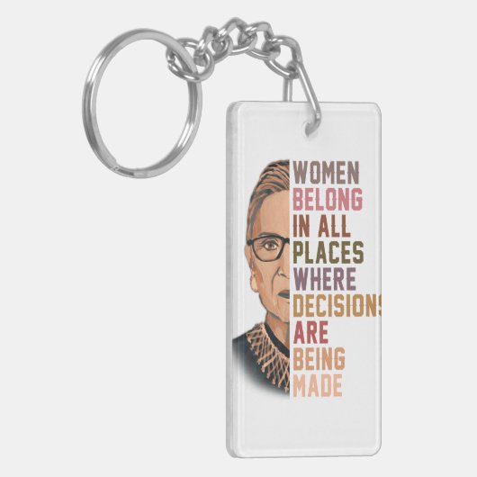 Ruth Bader Ginsburg RBG Sleutelhanger (Voorkant Links)