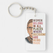 Ruth Bader Ginsburg RBG Sleutelhanger (Voorkant)
