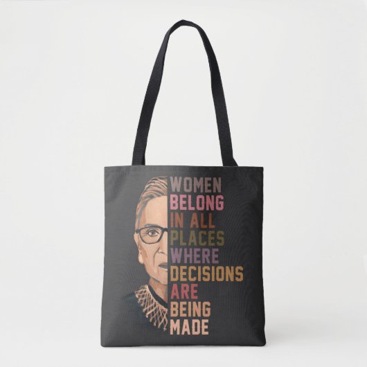Ruth Bader Ginsburg RBG Tote Bag (Voorkant)