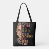 Ruth Bader Ginsburg RBG Tote Bag (Achterkant)