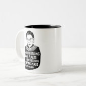 Ruth Bader Ginsburg RBG Tweekleurige Koffiemok (Voorkant links)