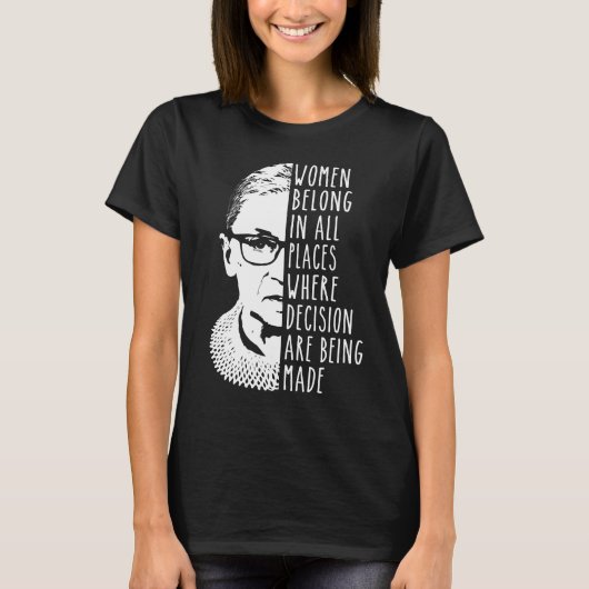 Ruth Bader Ginsburg RBG Vrouwen behoren op alle pl T-shirt (Voorkant)