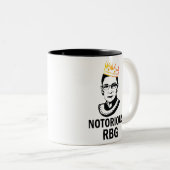 Ruth Bader Ginsburg Tweekleurige Koffiemok (Voorkant rechts)