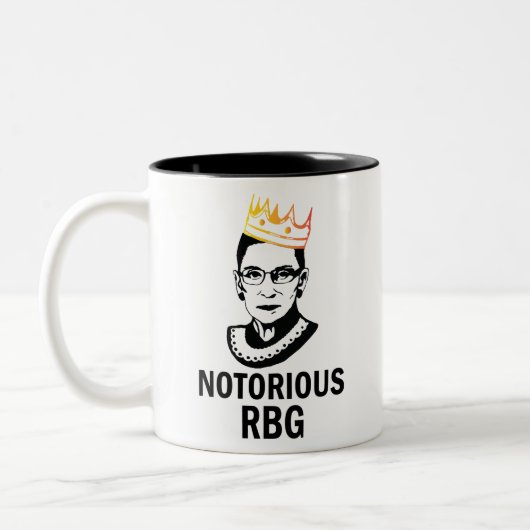 Ruth Bader Ginsburg Tweekleurige Koffiemok (Links)