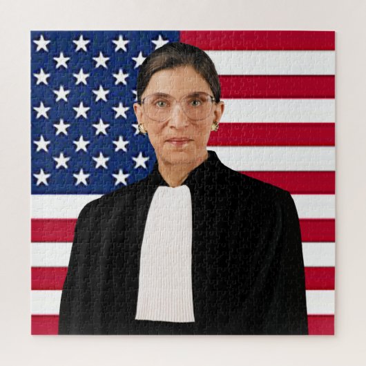 Ruth Bader Ginsburg Vlag van de VS Legpuzzel (Verticaal)