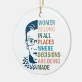 Ruth Bader Ginsburg, Vrouwen horen op alle plekken Keramisch Ornament (Links)