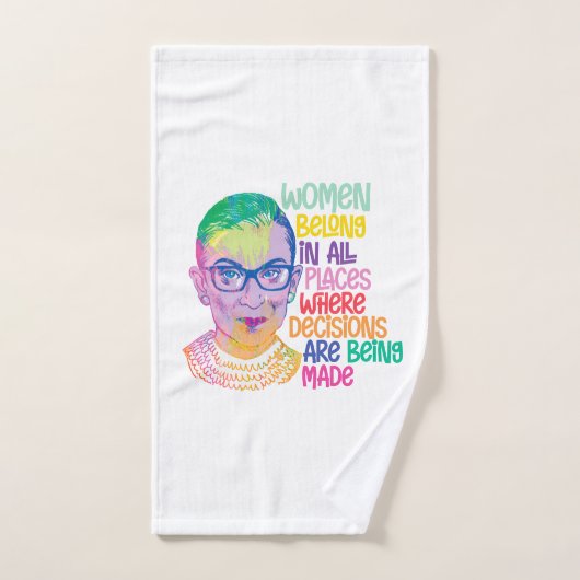 Ruth Bader Ginsburg Vrouwen horen overal thuis Bad Handdoek (Handdoek)